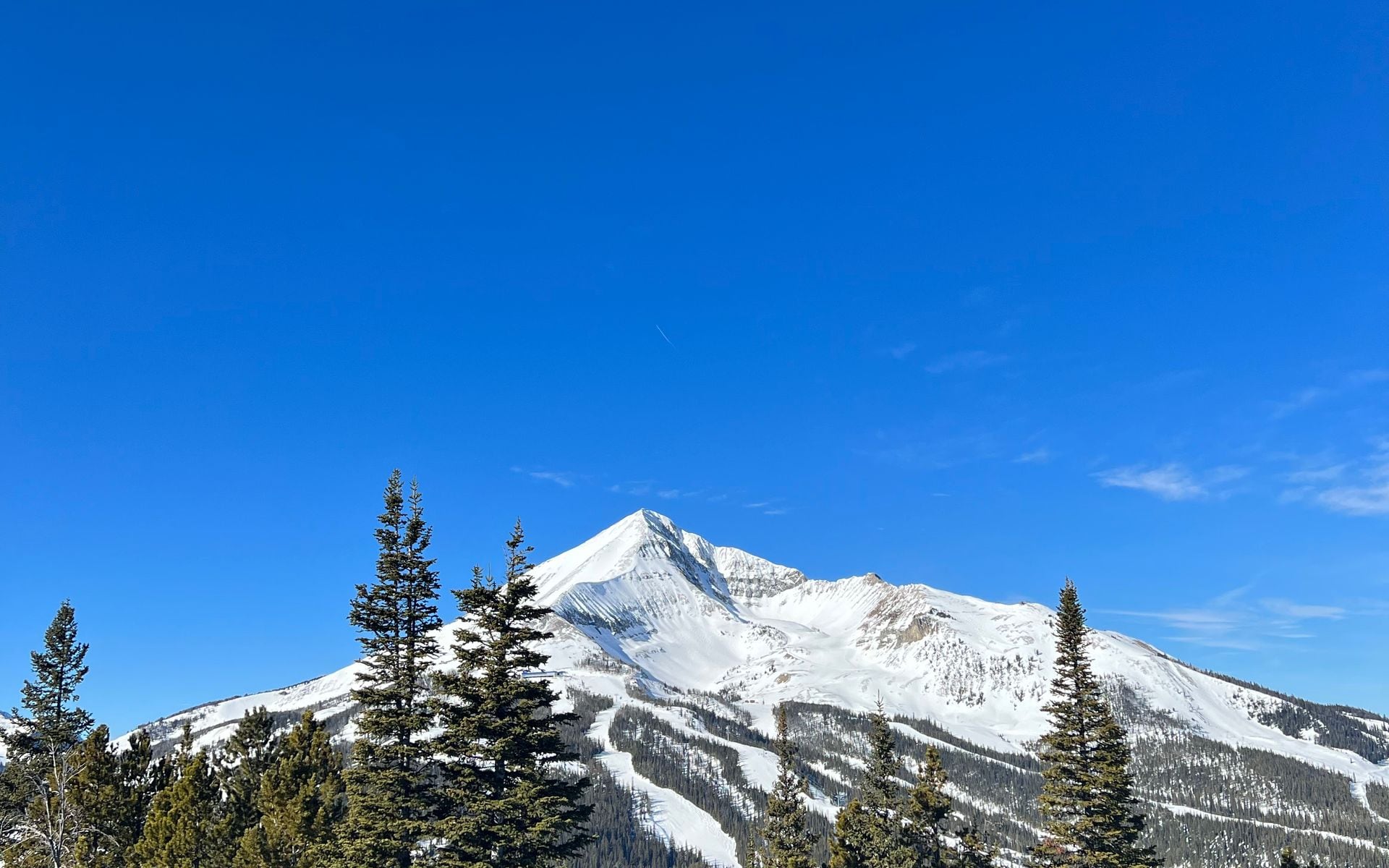 Lone Peak above Big Sky, Montana
