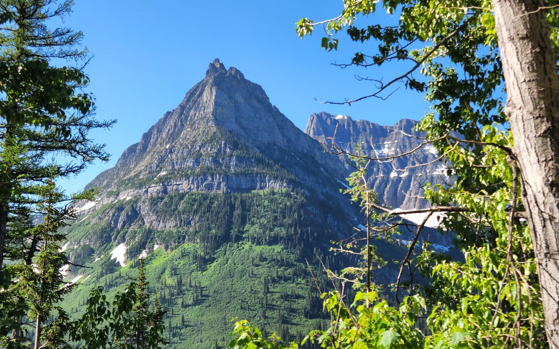 Mountain landscape in Glacier National Park, Montana