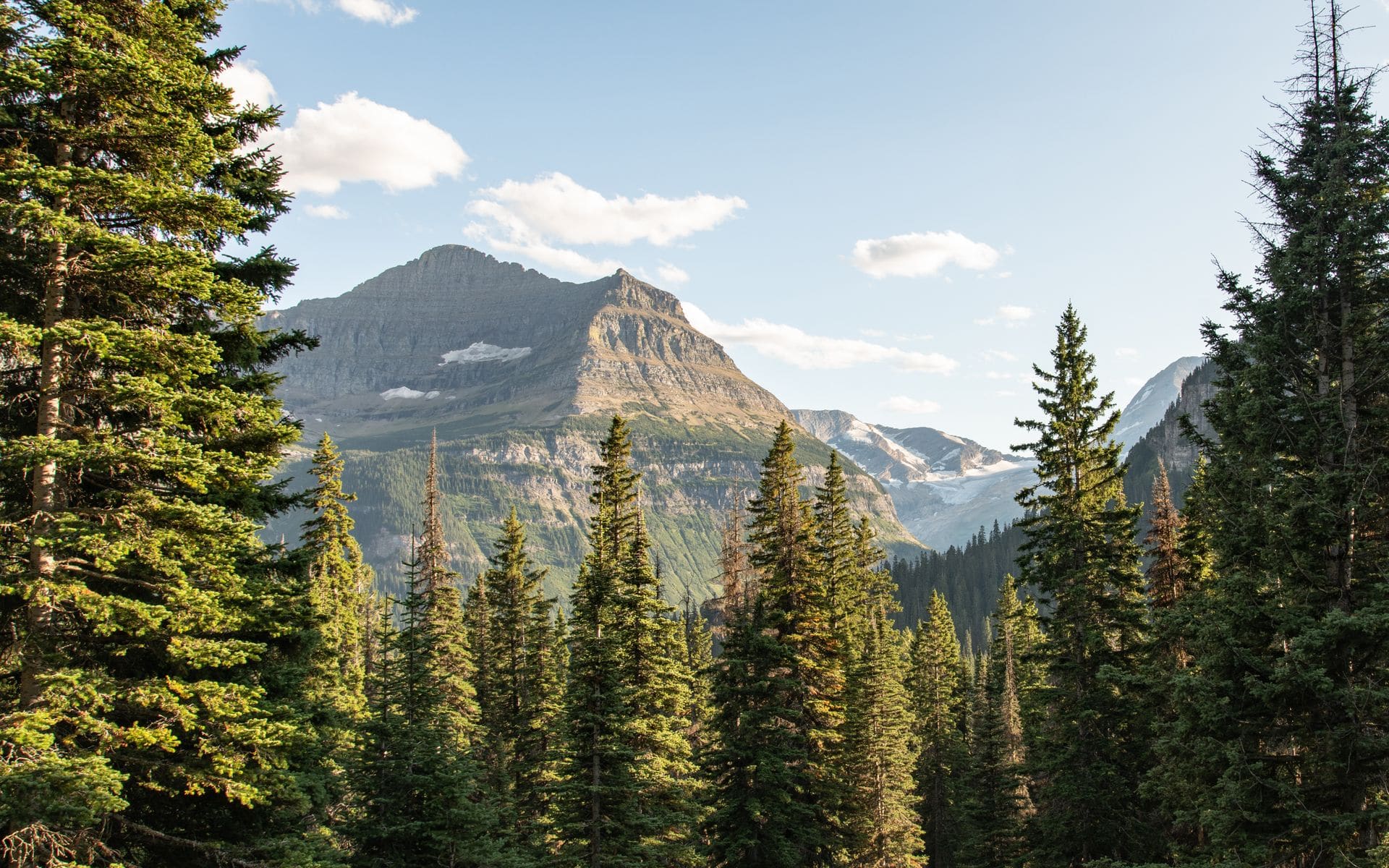 Mountains and valley in Glacier Country, northwest Montana